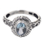 Blue topaz cocktail ring, 'Saba Sea Song' - Faceted Blue Topaz Sterling Silver Fair Trade Ring thumbail