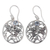 Blue topaz dangle earrings, 'Dancing Dragonflies' - Blue Topaz Handcrafted Balinese Sterling Silver Earrings