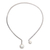Cultured pearl necklace, 'Moon's Reflection' - Modern Bali Silver Necklace with Two White Mabe Pearls (image 2c) thumbail