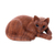 Wood sculpture, 'Sweet Ginger Tabby' - Hand Carved and Painted Cat Sculpture in Wood thumbail