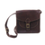 Leather shoulder bag, 'Toraja Chocolate' - Brown Leather Flap Front Handcrafted Shoulder Bag thumbail