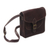 Leather shoulder bag, 'Toraja Chocolate' - Brown Leather Flap Front Handcrafted Shoulder Bag (image 2b) thumbail
