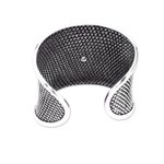 Sterling silver cuff bracelet, 'Bamboo Lattice' - Handcrafted Sterling Silver Woven Cuff Bracelet