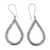 Sterling silver dangle earrings, 'Braided Teardrop' - Modern Artisan Crafted Bali Sterling Silver Earrings thumbail