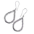 Sterling silver dangle earrings, 'Braided Teardrop' - Modern Artisan Crafted Bali Sterling Silver Earrings (image 2b) thumbail