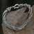 Pulsera trenzada de plata de ley - Pulsera de plata esterlina triple trenzada hecha a mano de Bali