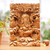 Wood relief panel, 'Meditating Ganesha' - Highly Detailed Balinese Relief Panel Depicting Ganesha