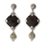 Smoky quartz and peridot dangle earrings, 'Barabay Kites' - Sterling Silver Earrings with Smoky Quartz and Peridot thumbail