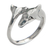 Sterling silver ring, 'Lovely Dolphin' - Sterling Silver Dolphin Ring with High Polished Finish (image 2b) thumbail