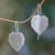 Sterling silver drop earrings, 'Hibiscus Leaves' - Sterling Silver Leaf Earrings Handcrafted in Bali thumbail