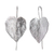 Sterling silver drop earrings, 'Hibiscus Leaves' - Sterling Silver Leaf Earrings Handcrafted in Bali (image 2a) thumbail
