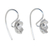 Sterling silver drop earrings, 'Petite Camellia' - Sterling Silver Drop Earrings from Bali (image 2b) thumbail
