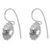 Sterling silver flower earrings, 'Crown Anemone' - Flower Jewellery Sterling Silver Earrings Handmade in Bali