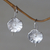 Sterling silver flower earrings, 'Gentle Hollyhocks' - Sterling Silver Earrings Flower Jewelry Handmade in Bali thumbail