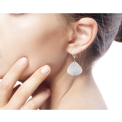 Sterling silver dangle earrings, 'Butterfly Wings' - Artisan Crafted Sterling Silver Earrings from Bali