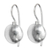 Sterling silver drop earrings, 'Gleam' - Sterling Silver Hook Earrings Minimalist Design from Bali (image 2a) thumbail