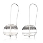 Sterling silver drop earrings, 'Urban Minimalism' - Modern Sterling Silver Earrings Artisan Crafted Jewelry