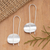 Sterling silver drop earrings, 'Urban Minimalism' - Modern Sterling Silver Earrings Artisan Crafted Jewelry (image 2b) thumbail
