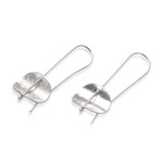 Sterling silver drop earrings, 'Urban Minimalism' - Modern Sterling Silver Earrings Artisan Crafted Jewelry
