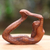 Wood sculpture, 'Dhanurasana Mermaid' - Signed Balinese Mermaid Sculpture Carved in Wood (image 2) thumbail