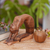 Holzskulptur - Handgeschnitzte, signierte balinesische Meerjungfrauenskulptur
