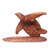 Wood sculpture, 'Surfer Turtle' - Hand Carved Wood Sculpture Turtle on Surf Board from Bali thumbail