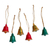 Wood ornaments, 'Balinese Christmas Bells' (set of 6) - Artisan Crafted Wood Bell Ornaments in 3 Colors (Set of 6) (image 2b) thumbail