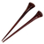 Horquillas de madera, (par) - Palillos para el pelo de madera hechos a mano con motivo de hojas talladas (par)