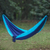 Parachute hammock, 'Sea Dreams' (single) - Fair Trade 100% Nylon Blue with Turquoise Parachute Fabric P (image 2) thumbail