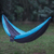 Parachute hammock, 'Highland Dreams' (double) - Fair Trade 100% Nylon Steel grey with Turquoise Parachute Fa (image 2) thumbail