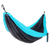 Parachute hammock, 'Highland Dreams' (double) - Fair Trade 100% Nylon Steel grey with Turquoise Parachute Fa thumbail