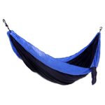 Parachute hammock, 'Pacific Dreams' (double) - Portable Parachute Fabric Hammock Dark Light Blue (Double)