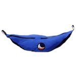 Parachute hammock, 'Pacific Dreams' (double) - Portable Parachute Fabric Hammock Dark Light Blue (Double)