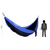 Hamaca paracaídas, (doble) - Hamaca portátil de tela paracaídas azul claro oscuro (doble)