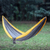 Parachute hammock, 'Morning Dreams' (single) - Fair Trade 100% Nylon Steel grey with Yellow Parachute Fabri (image 2) thumbail