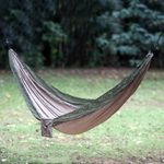 Parachute hammock, 'Jungle Dreams' (double) - Portable Parachute Fabric Hammock Khaki Army Green (Double)