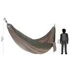 Parachute hammock, 'Jungle Dreams' (double) - Portable Parachute Fabric Hammock Khaki Army Green (Double)