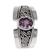 Amethyst single stone ring, 'Purple Karma' - Artisan Crafted Sterling Silver Ring with Amethyst (image 2b) thumbail