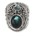 Labradorite and blue topaz cocktail ring, 'Misty Starlight' - Handcrafted Balinese Labradorite and Blue Topaz Silver Ring (image 2c) thumbail