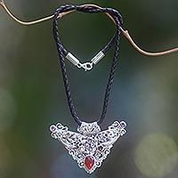 Multi-gemstone pendant necklace, 'Bali Supreme'