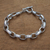 Men's sterling silver link bracelet, 'Deep Connection' - Sleek Men's Cable Chain Sterling Silver Bracelet (image 2b) thumbail