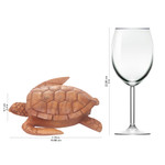 Wood box, 'Sea Turtle Guardian' - Hand Carved Wood Sculpture Decorative Box