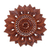 Wood relief panel, 'Sunflower' - Floral Motif Artisan Hand Carved Wood Relief Panel thumbail