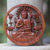 Wood relief panel, 'Blessing Buddha' - Carved Wood Relief Panel of Buddha with Brown Finish (image 2) thumbail