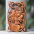 Wood relief panel, 'Happy Buddha' - Chinese Style Happy Buddha Carved Wood Wall Panel (image 2) thumbail