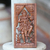 Wood relief panel, 'Baris Dancer' - Balinese Dance Themed Hand Carved Wood Wall Panel thumbail