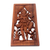 Wood relief panel, 'Baris Dancer' - Balinese Dance Themed Hand Carved Wood Wall Panel (image 2b) thumbail