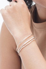 Silver plated cuff bracelet, 'Intentions' - Antiqued Silver Plated Cuff Hand Made Bracelet from Bali