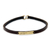 Leather wristband bracelet, 'Imagine' - Leather Brass Bracelet with Engraved Inspirational Message (image 2a) thumbail