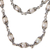 Cultured pearl beaded necklace, 'Passion Fruit' - Handcrafted Ornate Sterling Silver Cultured Pearl Necklace (image 2b) thumbail